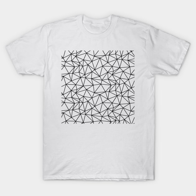 Black Line Triangle Geometric T-Shirt by Stay Studio
